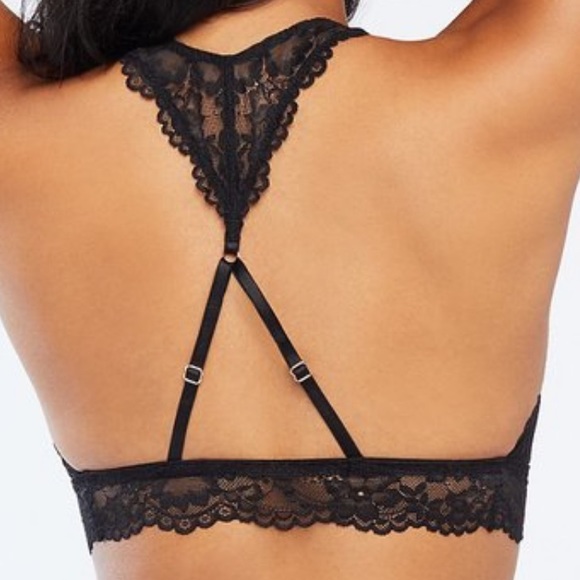 🆕SAVAGE X FENTY Black Lace Bralette - Size: M - Picture 3 of 10